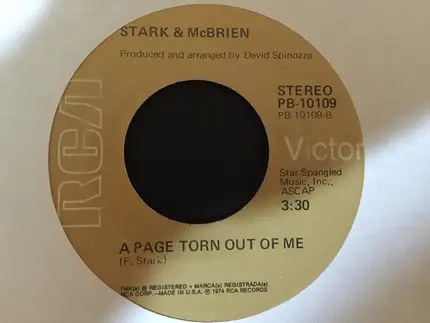 Stark & McBrien - Isn't It Lonely Together / A Page Torn Out Of Me