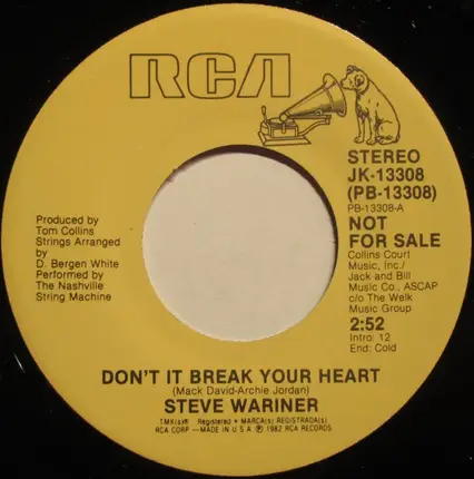 Steve Wariner - Don't It Break Your Heart / We'll Never Know