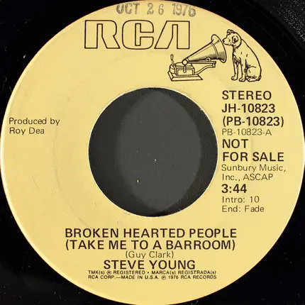 Steve Young - Broken Hearted People (Take Me To A Barroom)