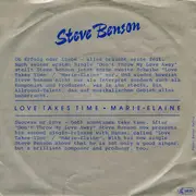 7inch Vinyl Single - Steve Benson - Love Takes Time