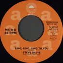7inch Vinyl Single - Steve Davis - Sing, Sing, Sing To You