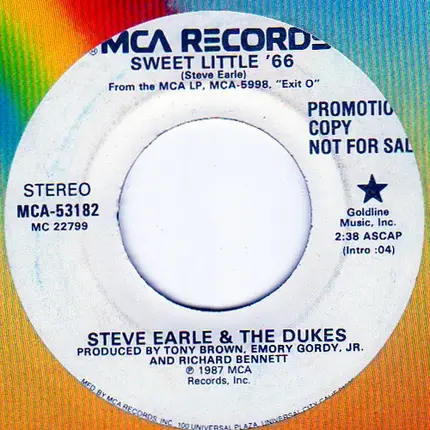 Steve Earle & The Dukes - Sweet Little '66