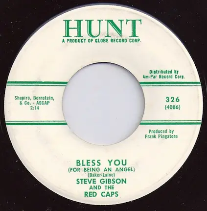 Steve Gibson's Red Caps - Bless You (For Being An Angel) / Cheryl Lee