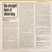 LP - Steve Lacy - Straight Horn of - 180g