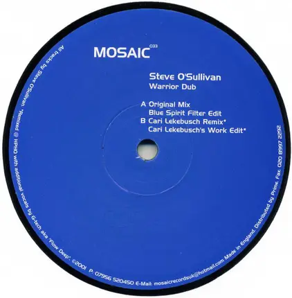 Steve O'Sullivan - Warrior Dub
