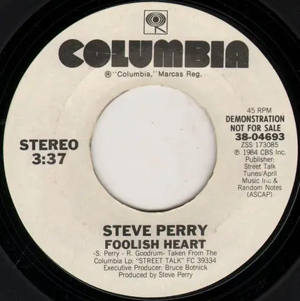 Steve Perry - Foolish Heart