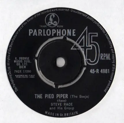 Steve Race And His Group - The Pied Piper (The Beeje)