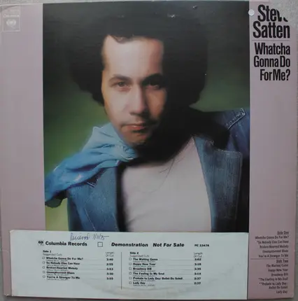 Steve Satten - Whatcha Gonna Do For Me ?