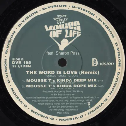 Steve 'Silk' Hurley / The Voices Of Life - The word is love