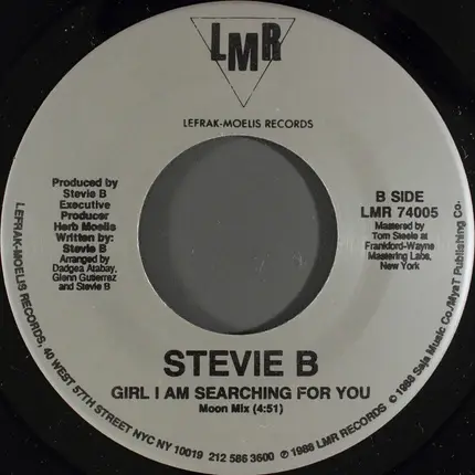 Stevie B - Girl I Am Searching For You