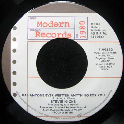 Stevie Nicks - Has Anyone Ever Written Anything For You