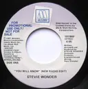7inch Vinyl Single - Stevie Wonder - You Will Know (New Radio Edit)
