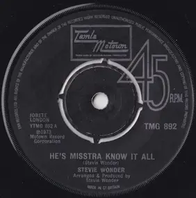Stevie Wonder - He's Misstra Know It All