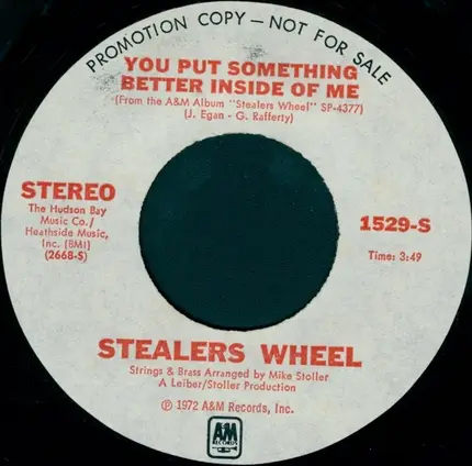 Stealers Wheel - You Put Something Better Inside Of Me / Wheelin'
