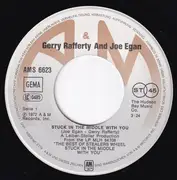7inch Vinyl Single - Stealers Wheel Featuring Gerry Rafferty & Joe Egan - Stuck In The Middle With You / Right Or Wrong
