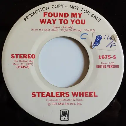 Stealers Wheel - Found My Way To You
