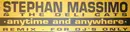 12inch Vinyl Single - Stephan Massimo and The Deli Cats - Anytime And Anywhere Remix - Promo