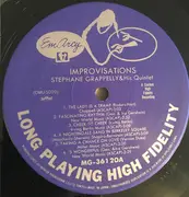LP - Stéphane Grappelli Quintet - Improvisations - Limited Edition, Mono + OBI + insert