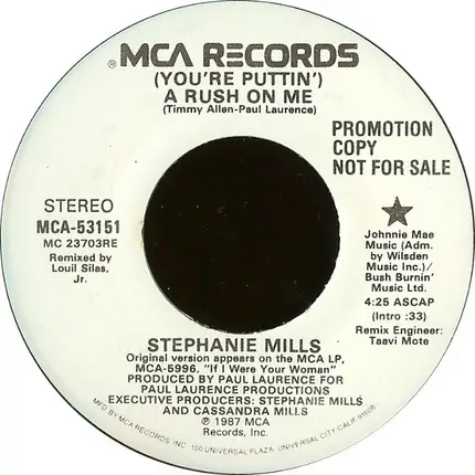 Stephanie Mills - (You're Puttin') A Rush On Me
