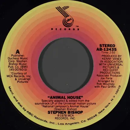 Stephen Bishop - Animal House / Dream Girl
