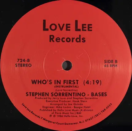 Stephen Sorrentino - Who's In First