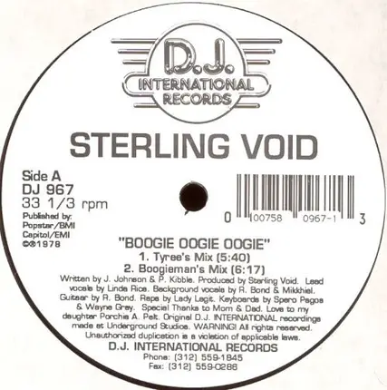 Sterling Void - Boogie Oogie Oogie