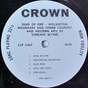 LP - Sterling Blythe - Ring Of Fire, Wolverton Mountain And Other Country And Western Hits