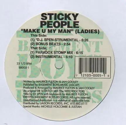 Sticky People - Make U My Man (Ladies)