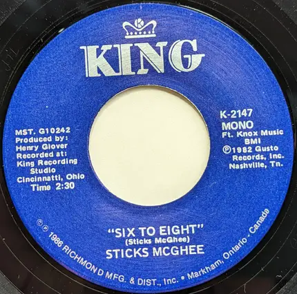 Stick McGhee - Jungle Juice / Six To Eight