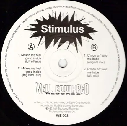 Stimulus - Makes Me Feel Good Inside / C'mon An' Love Me Babe