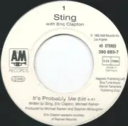 7inch Vinyl Single - Sting With Eric Clapton - It's Probably Me