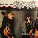 7inch Vinyl Single - Stray Cats - Rock This Town - Paper Labels