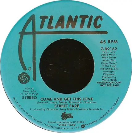 Street Fare - Come And Get This Love