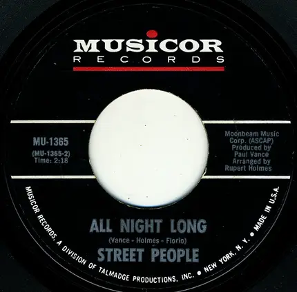Street People - Jennifer Tomkins / All Night Long