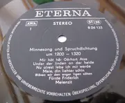LP - Studio Der Frühen Musik - Minnesang Und Spruchdichtung Um 1200-1320 - Black Labels