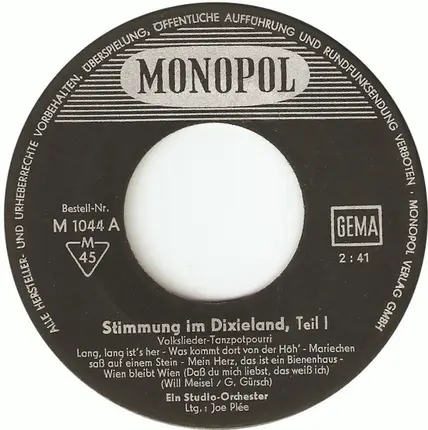 Studio-Orchester - Stimmung im Dixieland