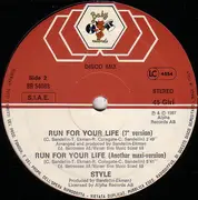 12inch Vinyl Single - Style - Run For Your Life