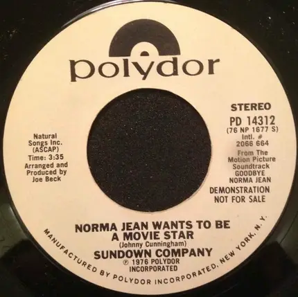 Sundown Company - Norma Jean Wants To Be A Movie Star