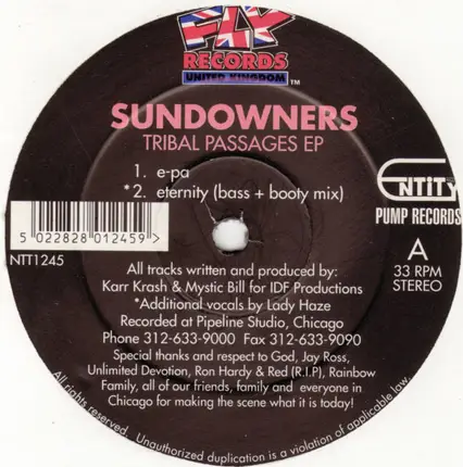 Sundowners - Tribal Passages EP