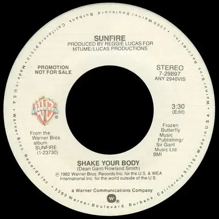 Sunfire - Shake Your Body