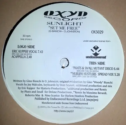 Sunlight - Set Me Free