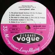 LP - Sunnyland Slim - Anthologie Du Blues Vol.9