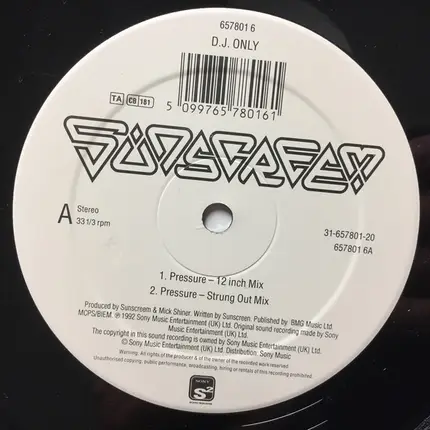 Sunscreem - Pressure