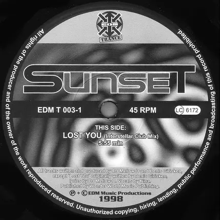 Sunset - Lost You