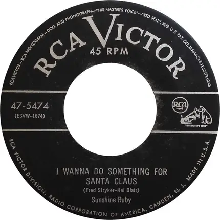 Sunshine Ruby - I Wanna Do Something For Santa Claus / Too Fat For The Chimney