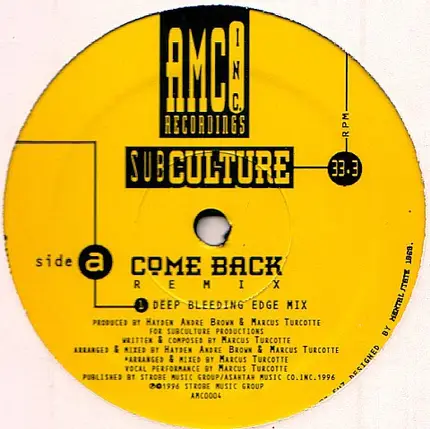 Subculture - Come Back (Remix)