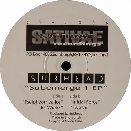 Subhead - Subemerge 1 EP