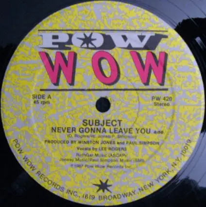Subject - Never Gonna Leave You