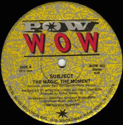 Subject - The Magic, The Moment