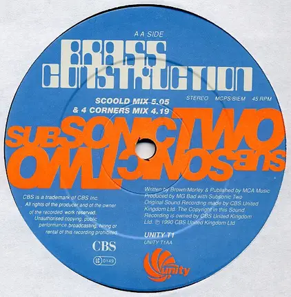 Subsonic 2 - We Go Subsonic / Brass Construction